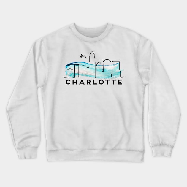 Charlotte, North Carolina Crewneck Sweatshirt by howdysparrow